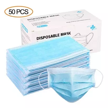 Disposable 3 Layer Surgical Mask 50 Pcs